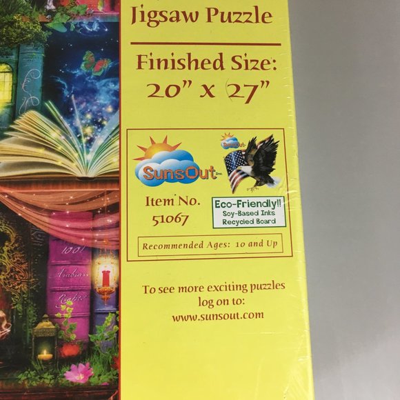 Treasure Hunt Bookshelf Art Aimee Stewart 1000 Piece Jigsaw Puzzle 20 x 27 NEW - Picture 4 of 6
